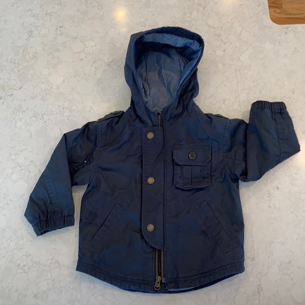 Baby Gap 2T navy blue lined coat